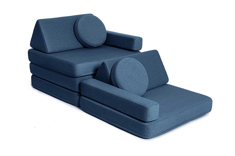 Shappy Play Sofa Ultra Plush Navy Blue