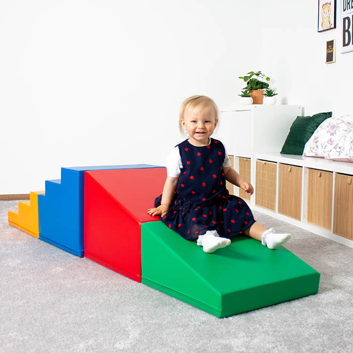 4 Piece Soft Play Step and Slide Set - Transformer - IGLU Soft Play